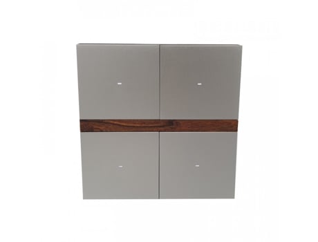 Interruptor Wifi Quadruplo Ws05 Cinza IHOUSEREMOTE