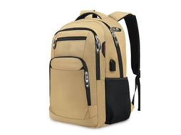 Mochila para Laptop Mochila Grande de Mão com Porta de Carregamento Usb Mochila Resistente À Água para Homens-Caqui
