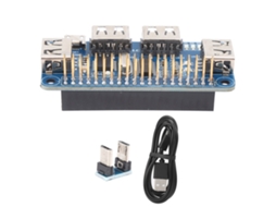 Placa de Expansão Usb Hub Splitter com Interface Muda para Raspberry Zero/3b+
