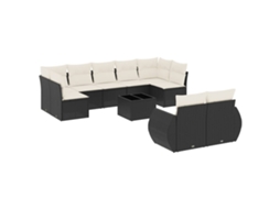 Garden Sofa Set, Garden Sofa Sets Vidaxl Preto Rattan / Vime (n/a)