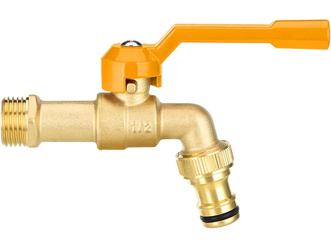 Torneira Externa De Latão Com Saída 1/2" Para Irrigação Jardim,
