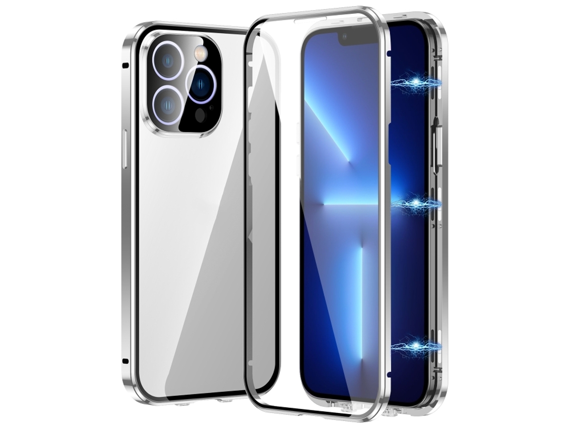 Capa De Vidro Temperado Hd Para Iphone 13 Pro - Fecho Magnético Duplo