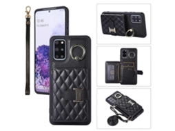 Capa Para Celular Com Suporte Horizontal Para Cartões E Argolas, Com Cordão Duplo, Compatível Com Samsung Galaxy S23+ 5g.