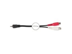 Cabo Rca Macho Para 2 Rca Fêmea 0.15M