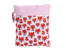 Mochila De Fraldas Com Zíper Duplo Para Bebê Bolsa De Armazenamento Umido E Seco Padrão Cartoon