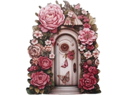 Porta: Porta de Jardim Decorativa em Miniatura, Feita de Resina, Adequada para Uso Externo, Altamente, Fácil de CHABERLU