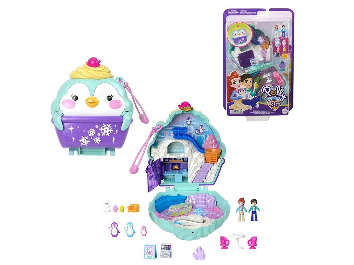 Polly Pocket Cofre Snow Feet Penguin