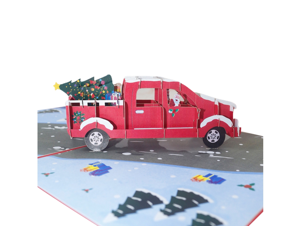 Cartão De Natal Com Efeito Estéreo 5d Tamanho 15x20cm