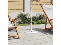 Vidaxl Base Para Guarda-sol Ferro Fundido 44x44x31 Cm Branco