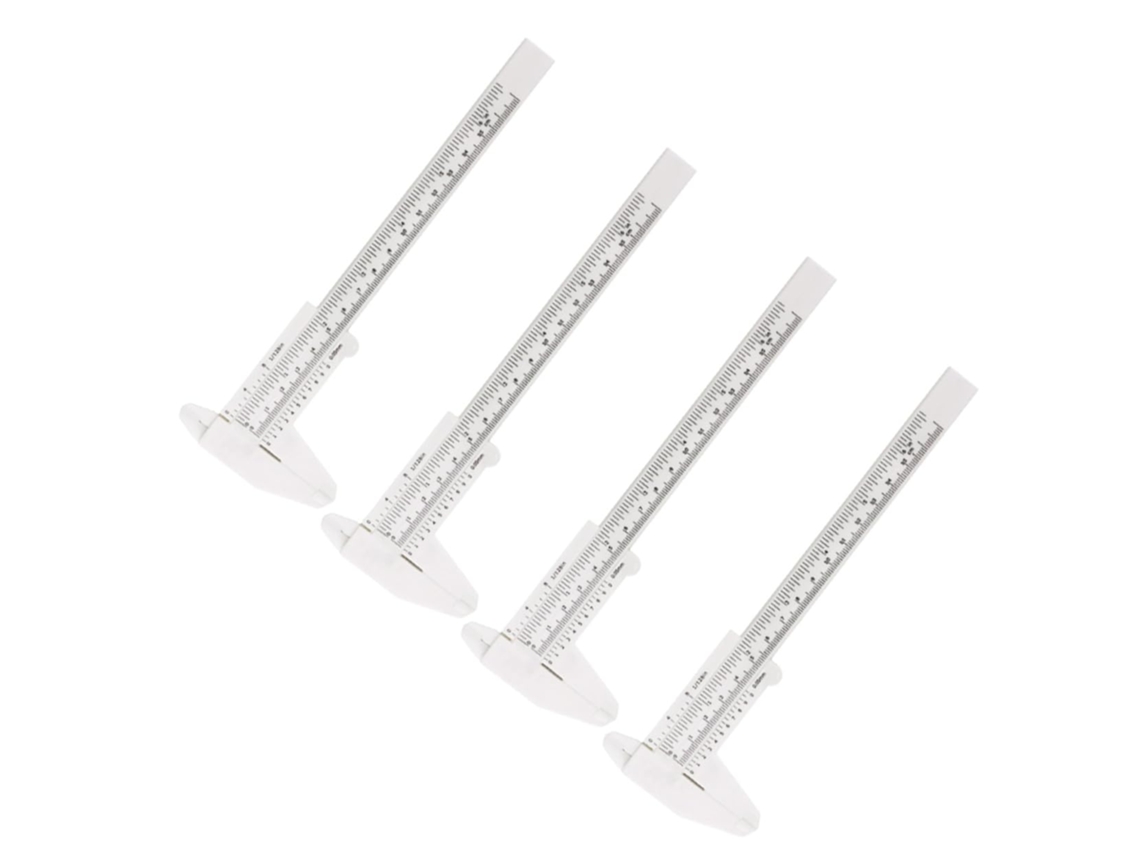 Paquímetro Mini Vernier, Pacote Com 4 Peças, Medição Bidirecional,