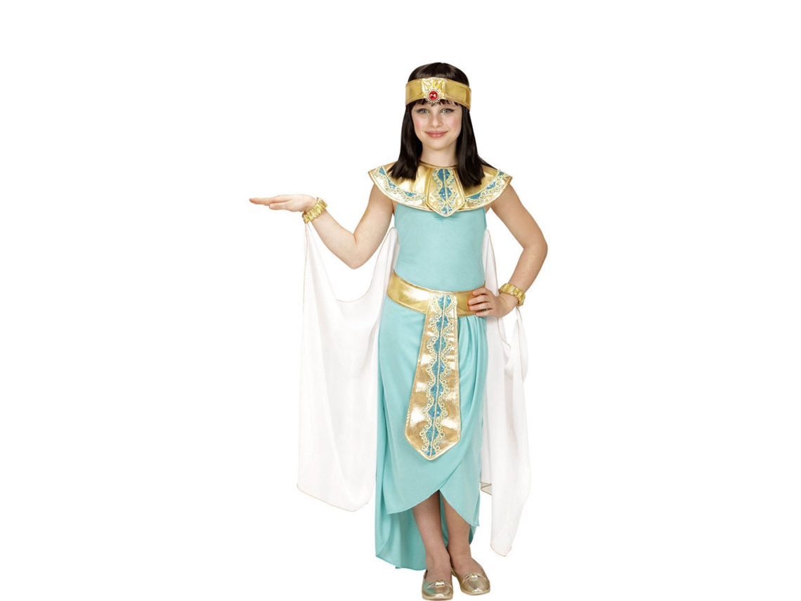 Fato de Menina WIDMANN Rainha Egípcia Azul e Dourado (Tam.: 4 a 5 anos)