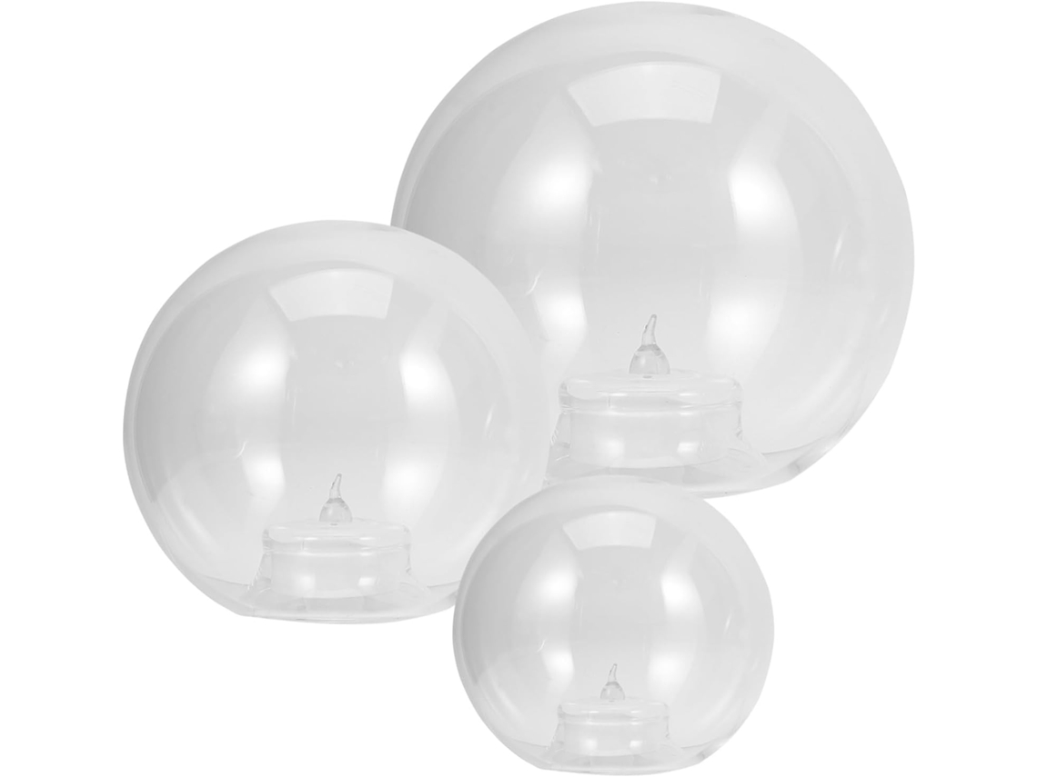 Conjunto De 3 Velas Decorativas Esféricas De Led Para Centros De Mesa E Festas (lâmpadas Não Incluídas)