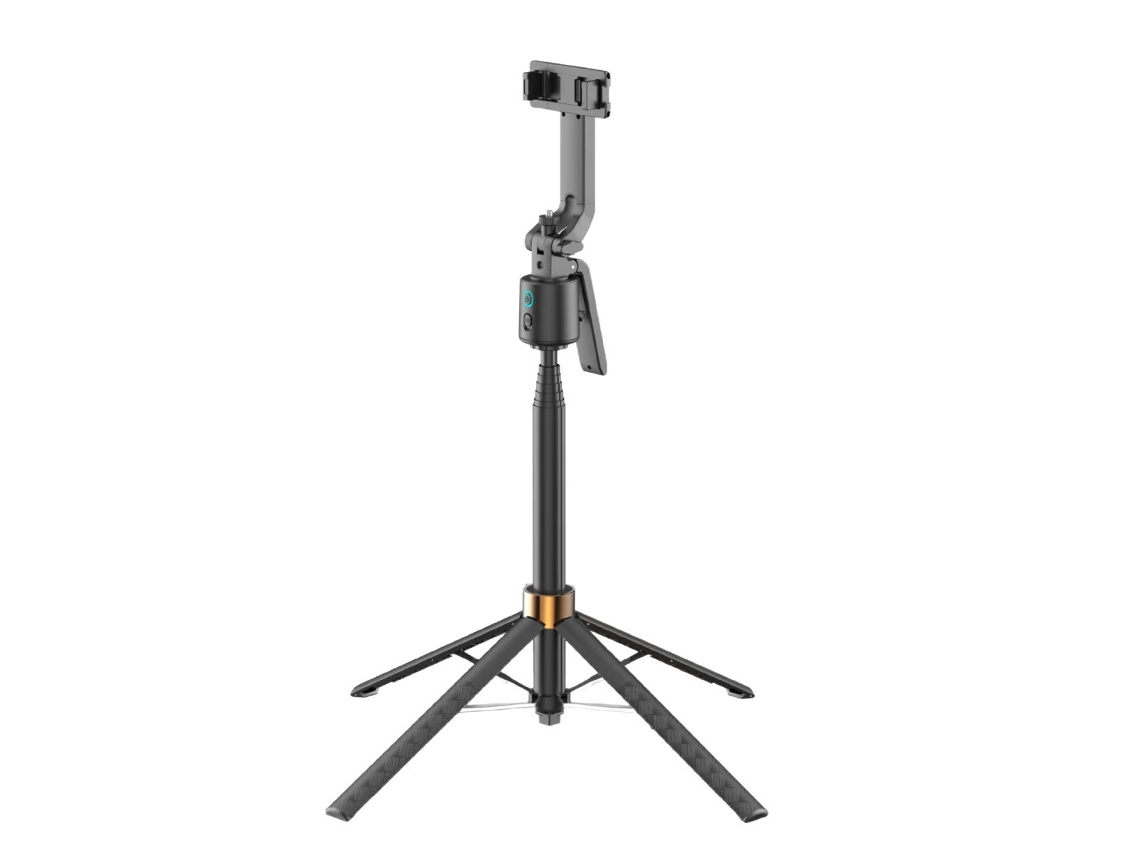 Tripé De 70" Com Rastreamento Facial Automático De 360° E Controle Remoto Para Iphone E Android (preto)