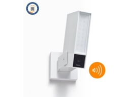 Câmera externa inteligente Netatmo com sirene branca