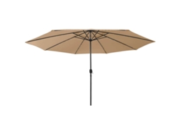 Vidaxl Guarda-sol De Jardim Com Luzes Led 400 Cm Cinza-acastanhado
