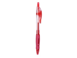 Canetas retráteis Baok, neutras, 0,5 mm, para estudantes e escritório, vermelhas.