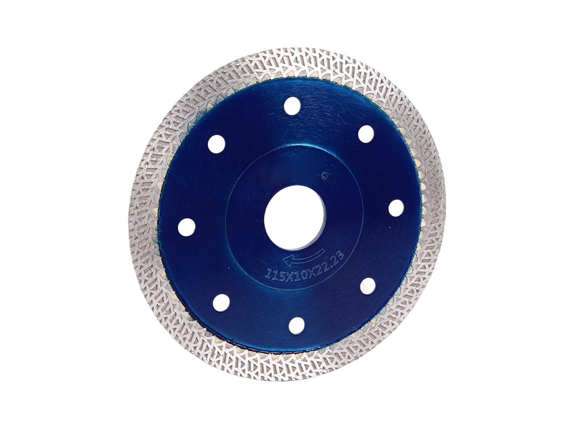 Disco de serra diamantado circular para corte de azulejos cerâmicos com misturador angular azul
