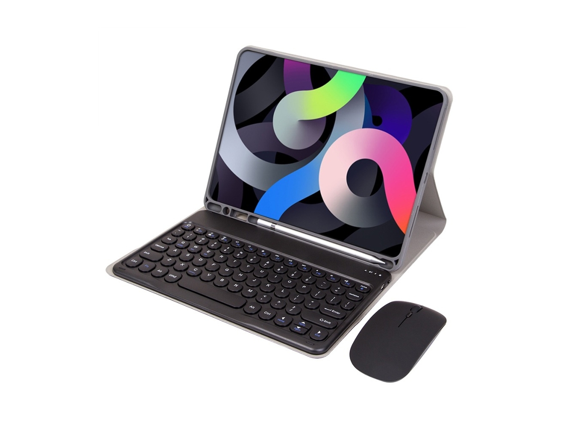 Capa Com Teclado Bluetooth E Mouse Compatível Com Samsung Galaxy Tab A9+ De 11"-preta