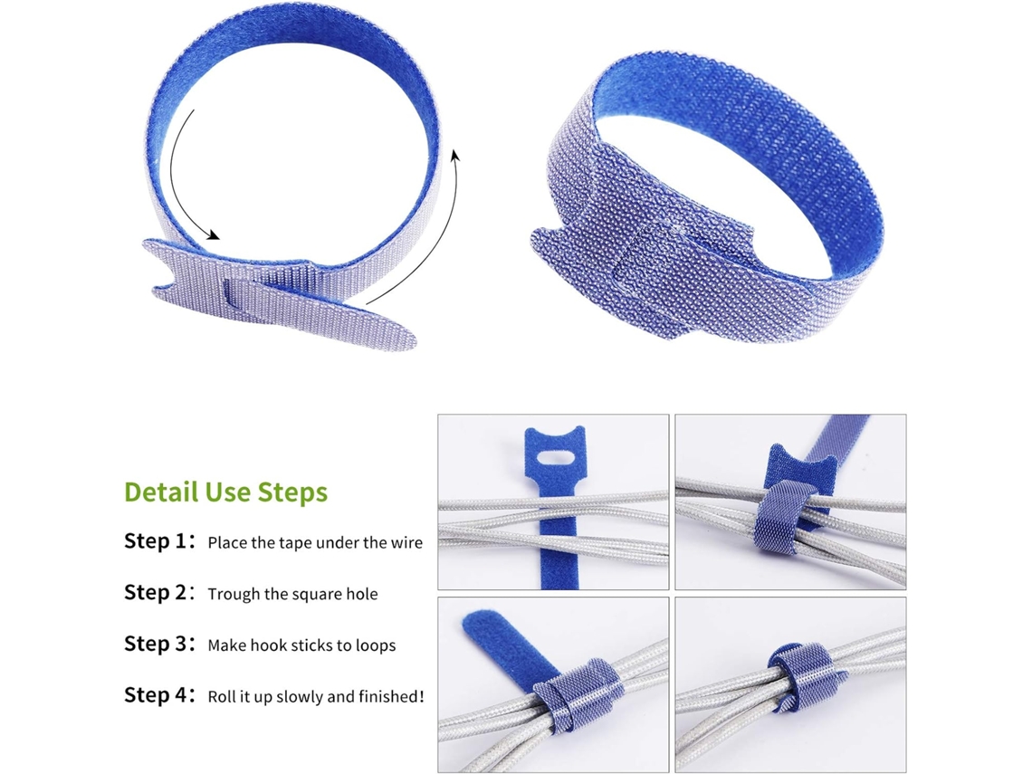 * 100 Abraçadeiras De Nylon Reutilizáveis​​ Com Trava Microfibra*