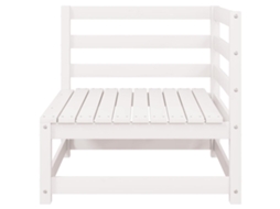 Maison Exclusive - Sofá De Jardim 2 Lugares Com Almofadões Pinho Maciço Branco