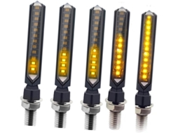 Piscas De Led Para Motocicleta, 12 Leds, Amarelos, Fáceis De Instalar, Baixo Consumo De Energia