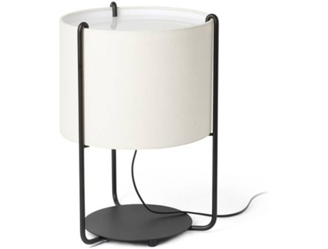 Candeeiro de Mesa  Drum (Bege - E27 - Máx. 15W - Metal - Tecido)