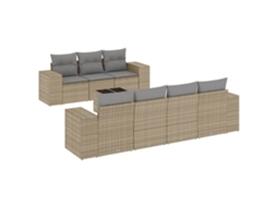 Garden Sofa Set, Garden Sofa Sets Vidaxl Bege Rattan / Vime (n/a)