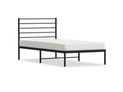 Estrutura De Cama Vidaxl Preto Aço (90x200 Cm)