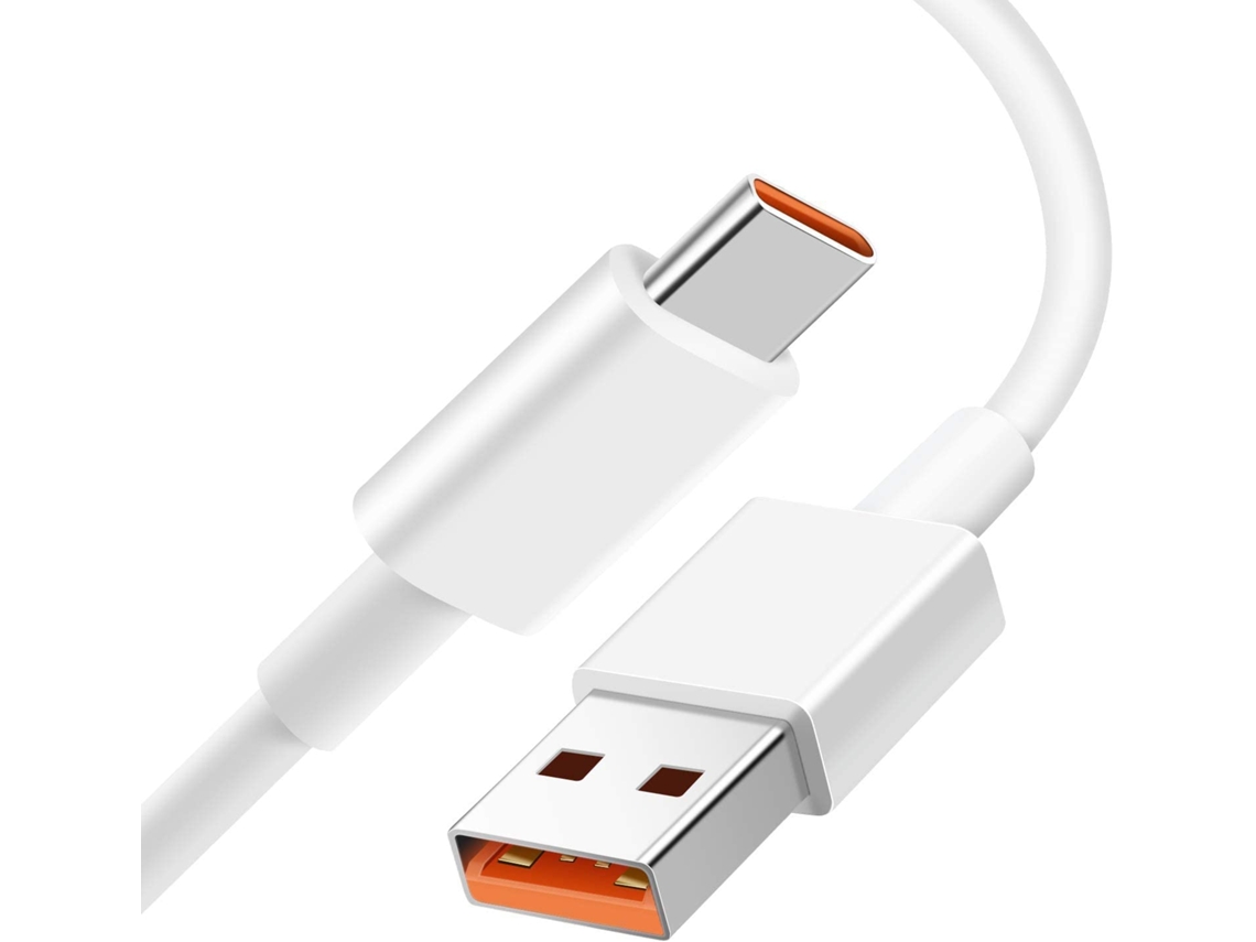Cabo Carga Turbo Fast Charge Type-C para Xiaomi VENISYMLIS Branco