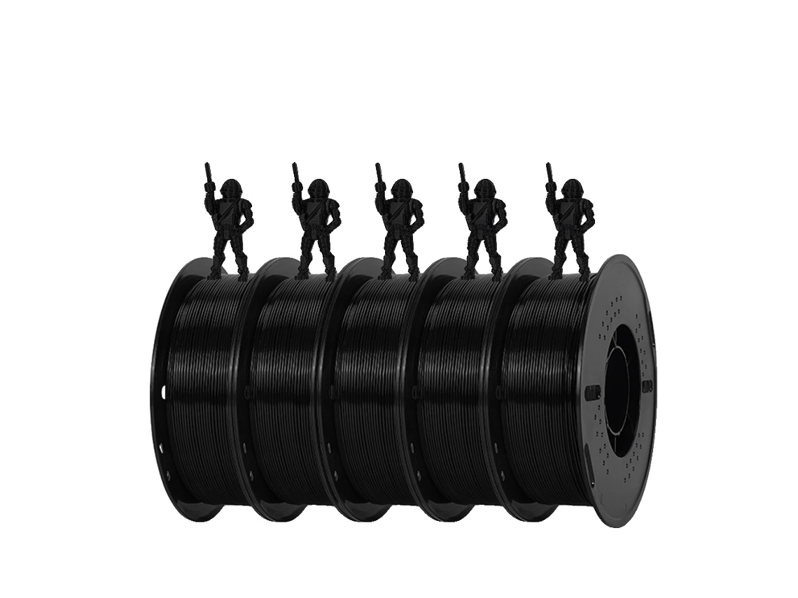Filamento De Impressã£o 3d, Alta Resistãªncia, Baixa Retraã§ã£o, 5roll Hs Petg Bk Oem