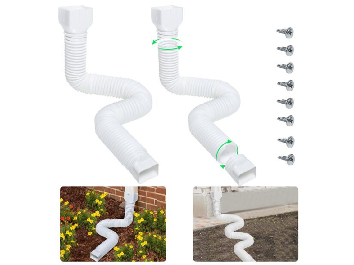 Extensões De Canal De Chuva Flexíveis Alongáveis Com Conector De Água