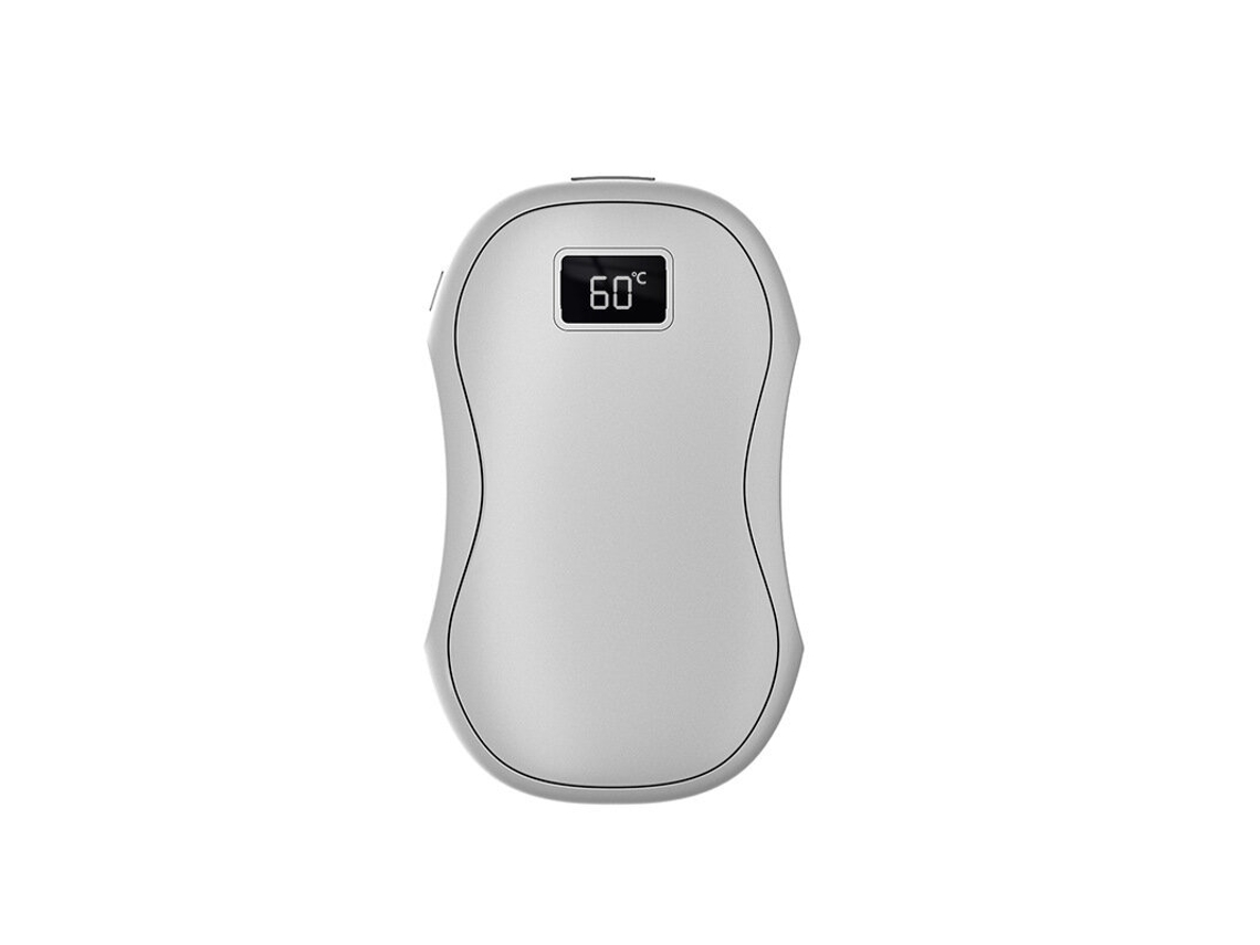 Aquecedor De Mãos Magnético 2 Em 1, Mini Power Bank Criativo Com Aquecimento Duplo E Display Digital. Possui Adsorção Magnética. Mdug