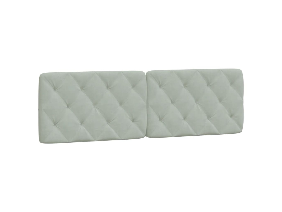 Almofada de cabeça 160 cm Veludo Cinzento light MAISON EXCLUSIVE