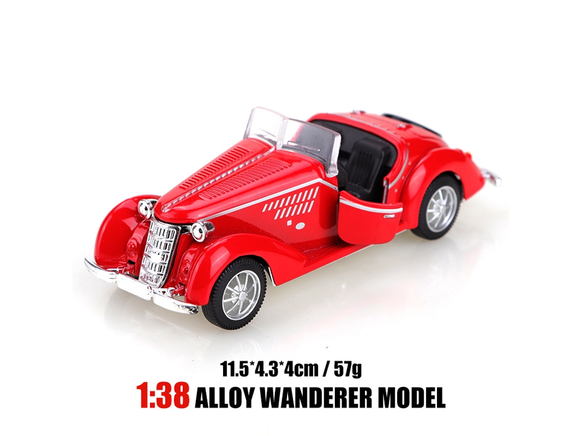 Miniatura de Carro em Escala 1/38, Modelo de Carro Clássico, Brinquedo Infantil. MDUG