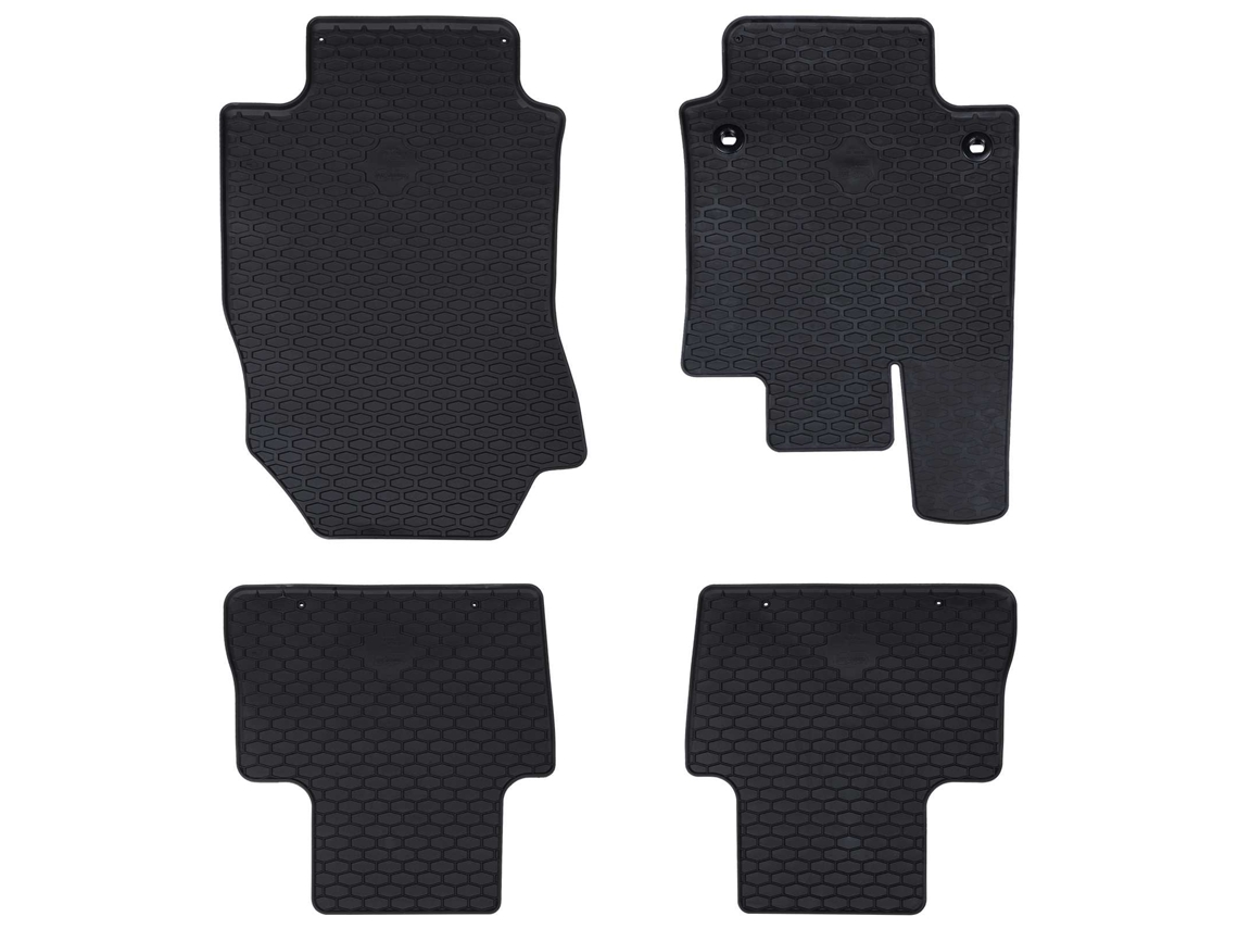 Vidaxl Tapete De Carro 4 Pcs Preto Borracha