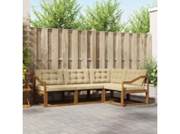 Vidaxl Conjunto De Sofás Para Exterior 4 Pcs Natural E Bege