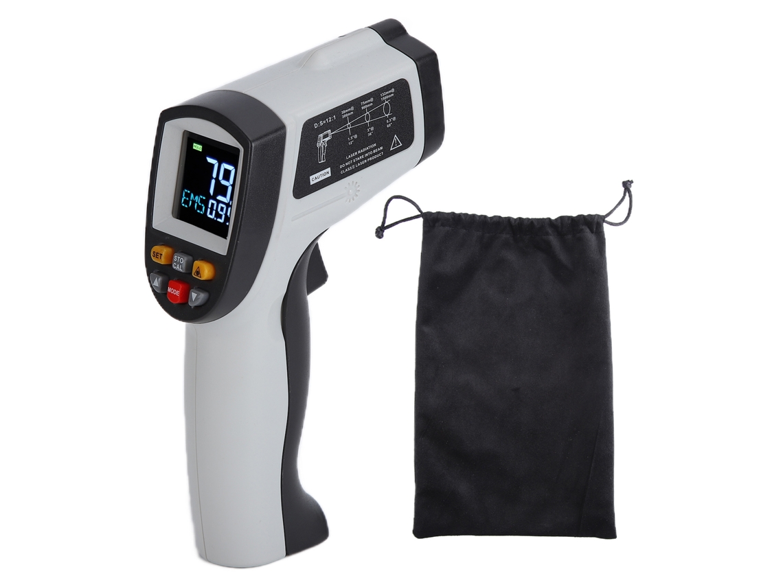Termômetro Infravermelho Sem Contato Gm750 Digital LCD Industrial de Mão 50 a 750℃