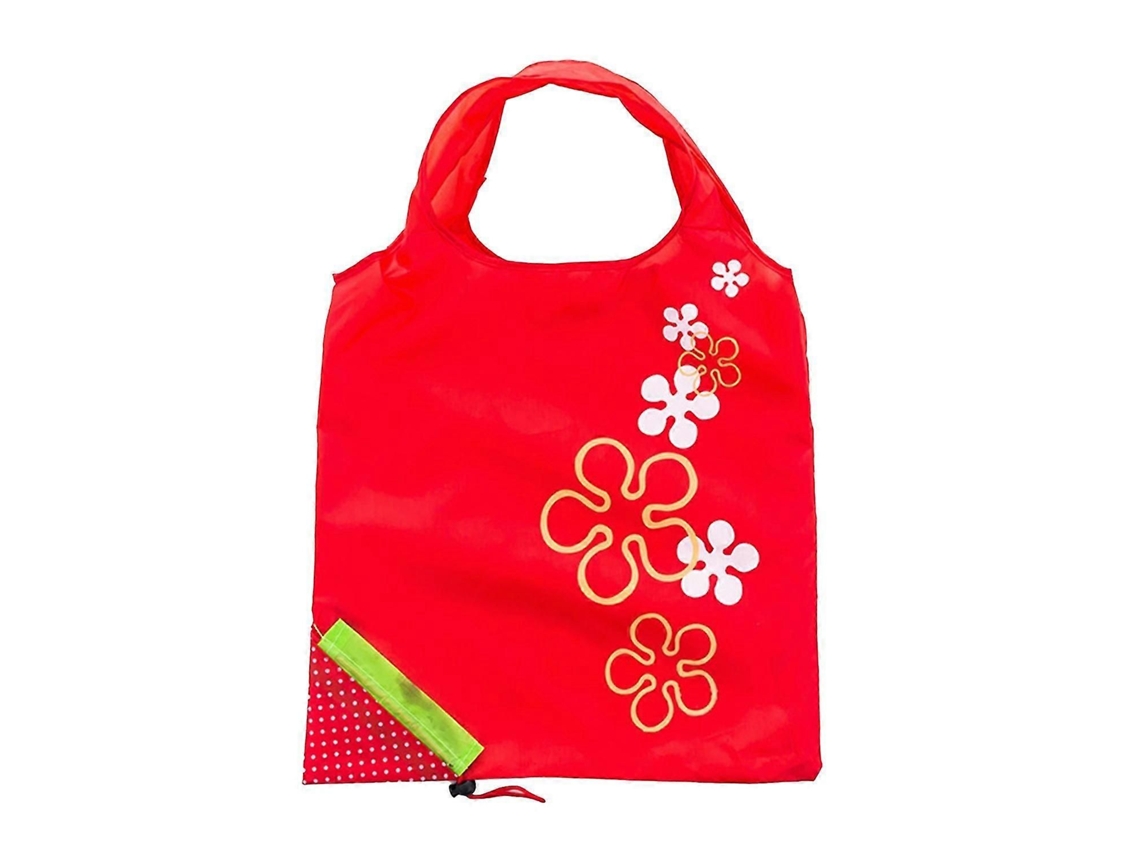 Sacola de Compras Dobrável e Reutilizável com Estampa de Morango. GOKOCO