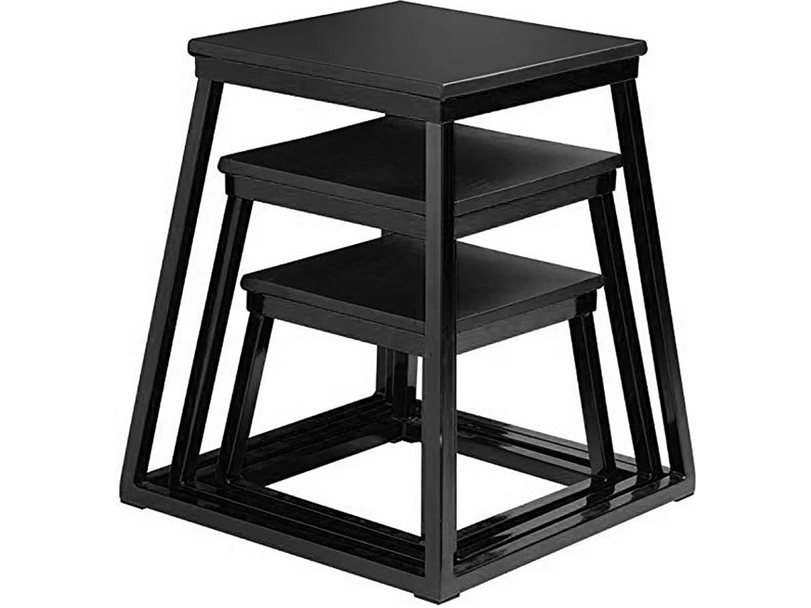 Conjunto de 3 Plataformas SPORTI FRANCE Plyométricas Preto