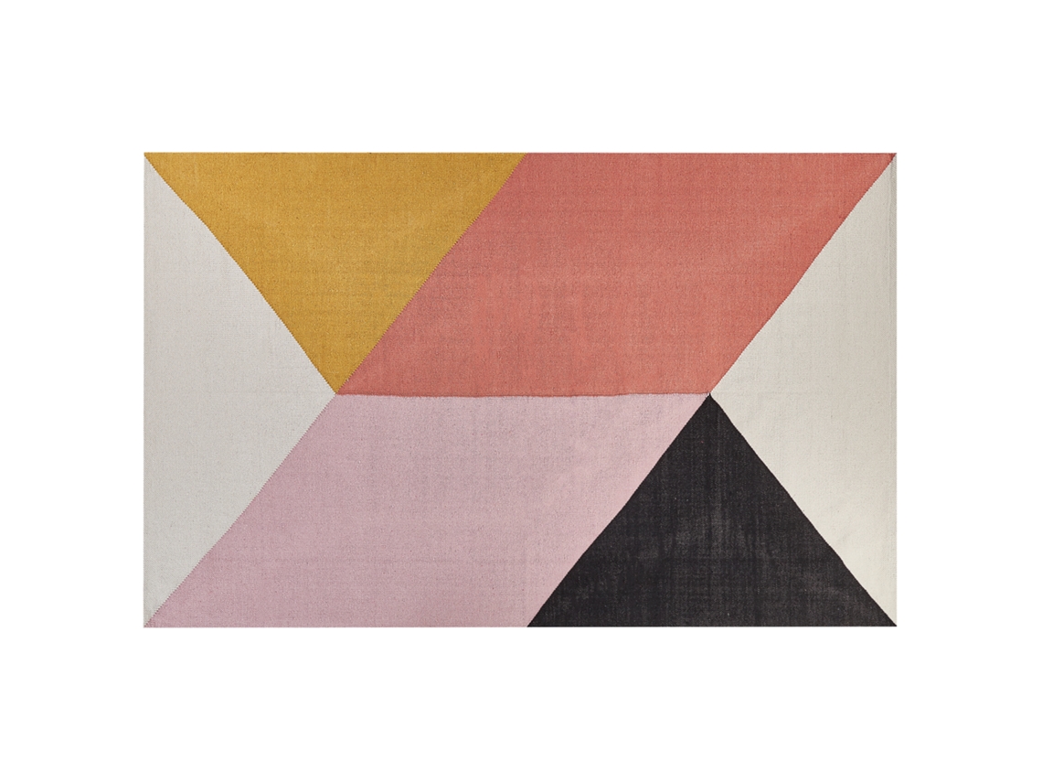 Tapete retangular com várias cores BELIANI Nizip de Algodão Multicolor 140x200