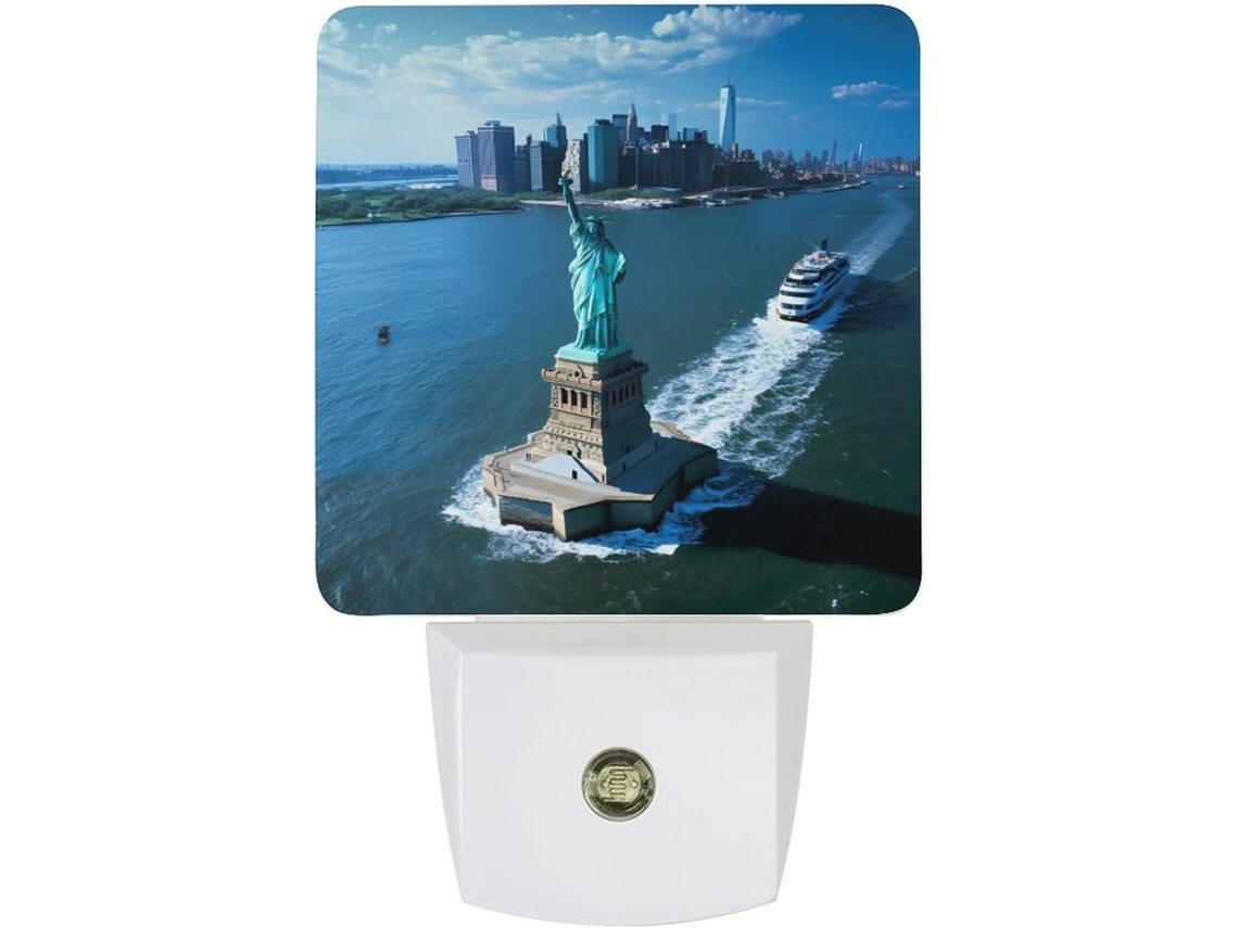 Luminária Noturna Do Estado De Nova York Com Sensor Crepuscular