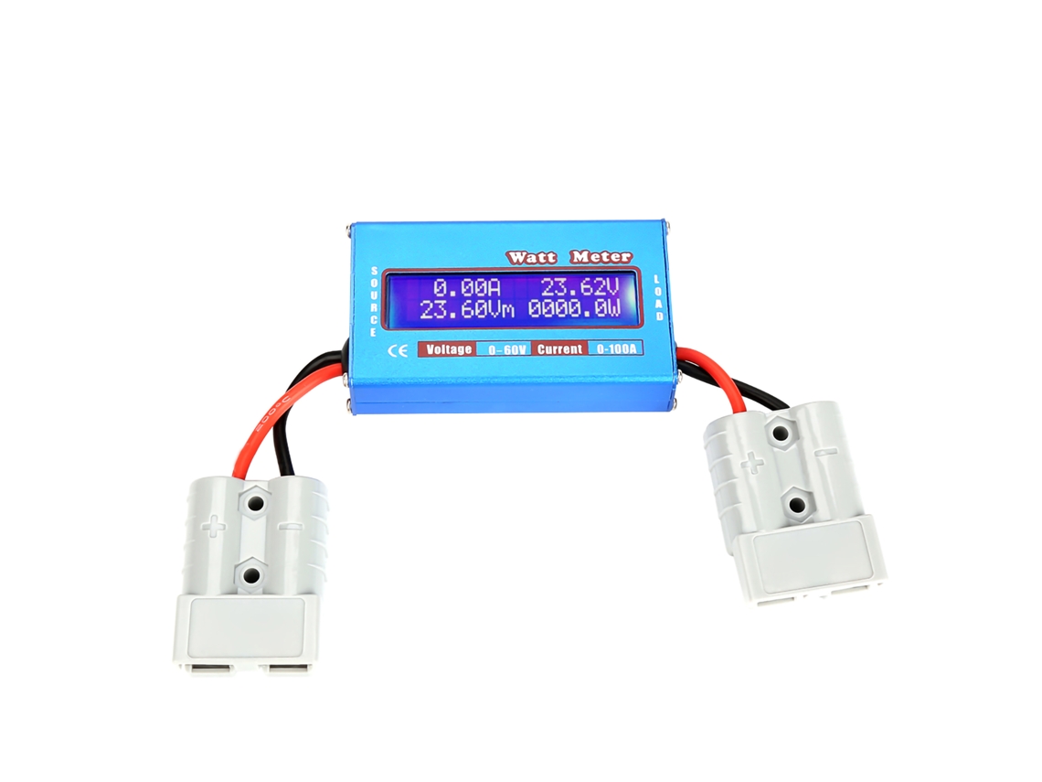 Analisador de potência CC de alta precisão, medidor de watts, volts e amperes (0-100 A, 0-60 V)