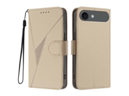 Capa De Couro Com Estampa Triangular E Cordão Para Iphone 17 Air