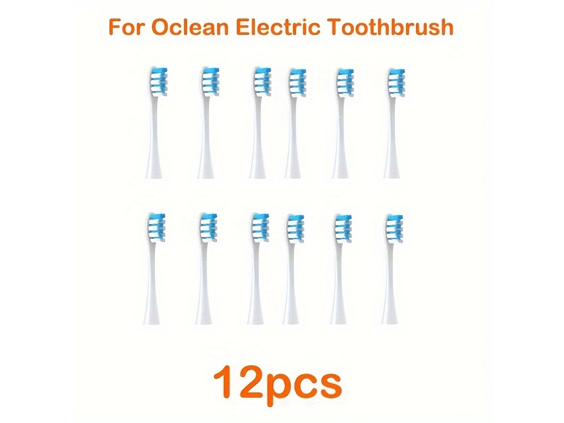 12 Cabeças Oclean, Compatível com X X Pro Z1 F1 One Air 2 Se, Macias e Duráveis, Limpeza Eficaz STELASPLEN