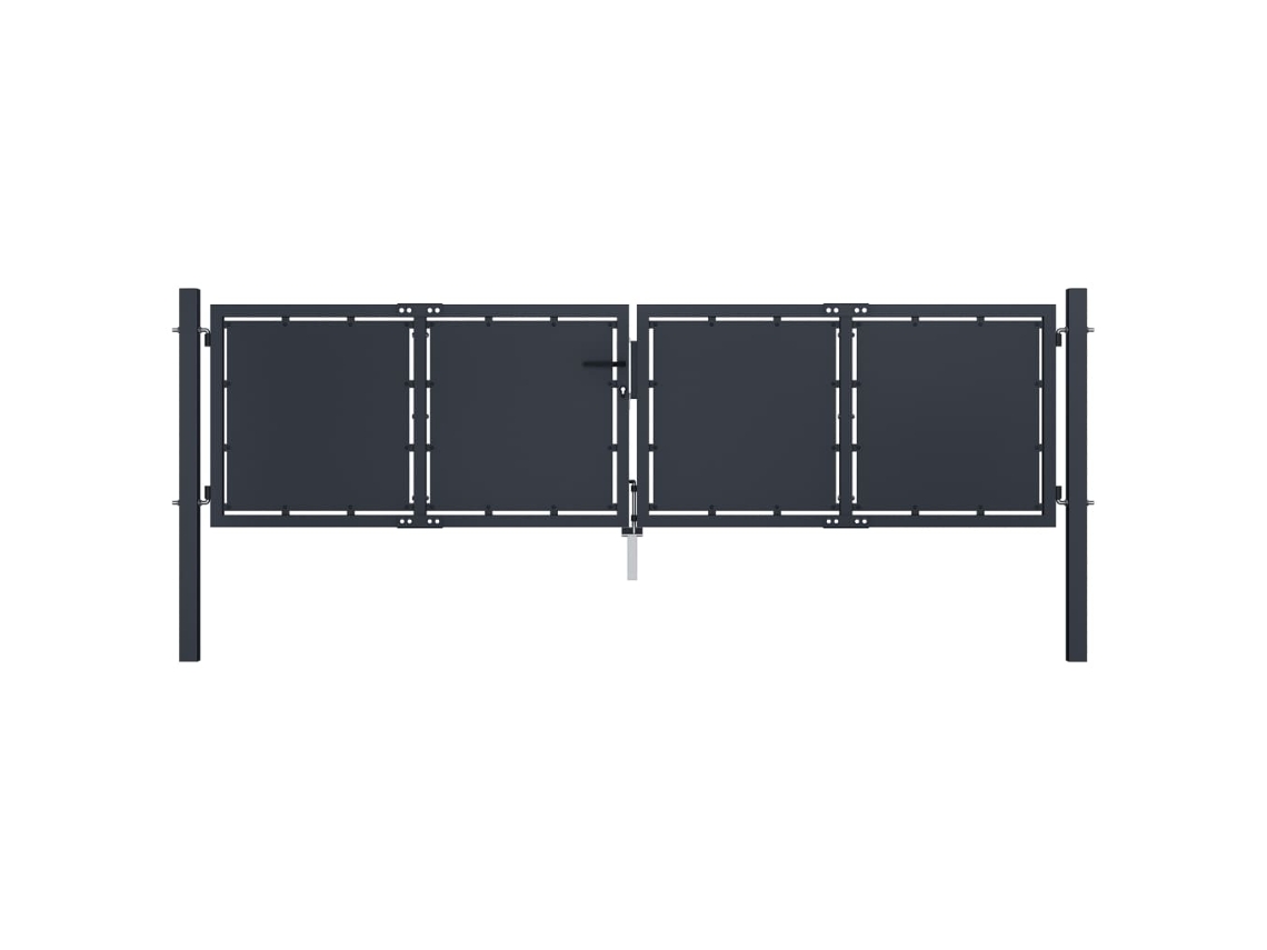 Fence Gate, Fence Gates Vidaxl Antracite Aço (300 X 75 Cm)