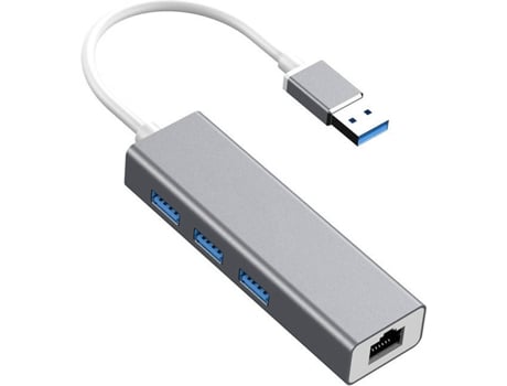 Adaptador HOWEI Type-C to rj45 Network Card HUB (100 m - Cinzento)