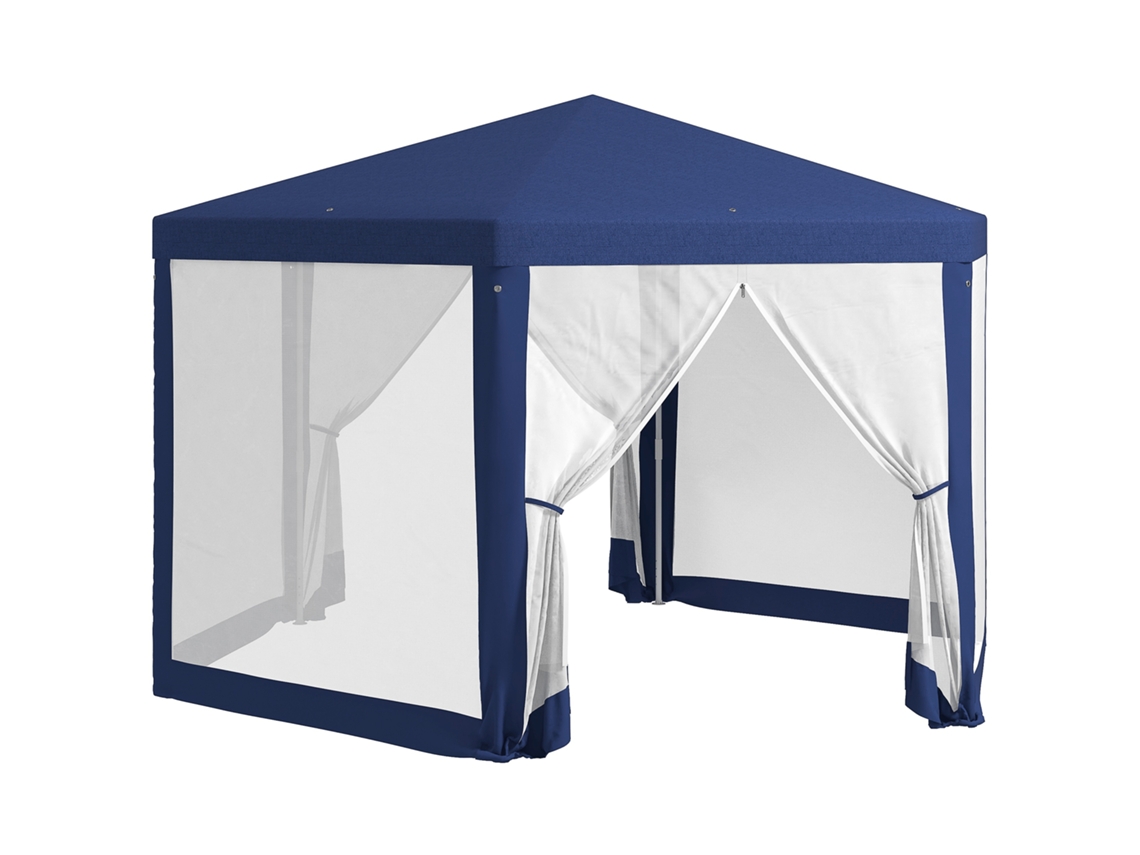Pavilhão de Jardim Hexagonal, 3.94x3.41x2.5m, Azul ESSÊNCIACASA