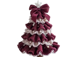 Árvore De Natal De Crochê Para Centro De Mesa, Acessórios Decorativos Para Festas |