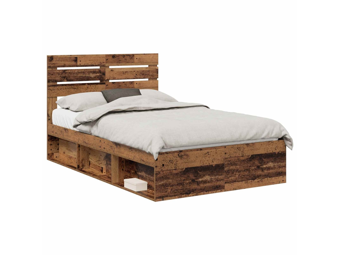 Estrutura da Cama com Cabeceira Madeira Antiga 120x190 cm MAISON EXCLUSIVE
