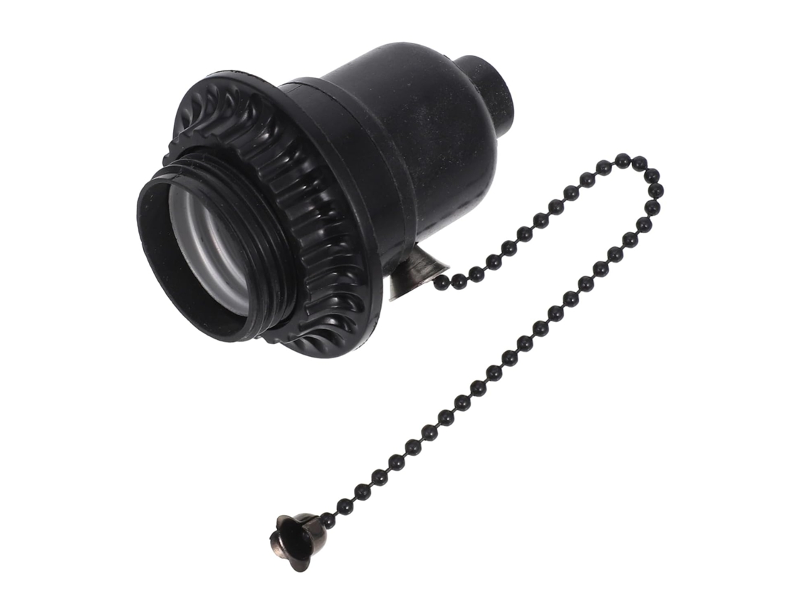 Kit De Soquete De Lâmpada Preto Com Suporte Para Interruptor De Corrente Para Substituição